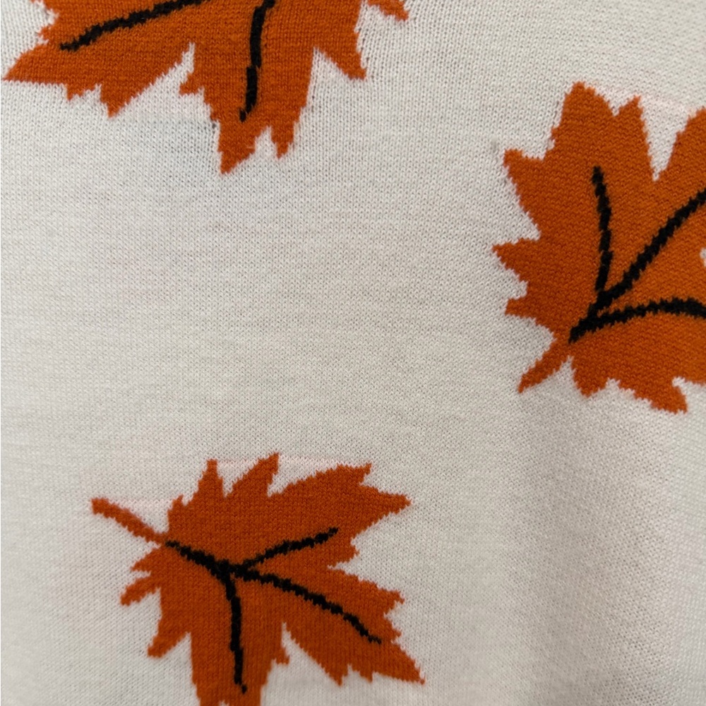 LOFT Fall leaves sweater- size small - Picture 3 of 9